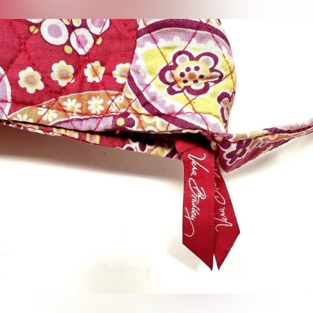 Vera Bradley Quilted Pink and Yellow Paisley Floral Crossbody Bag - Picture 8 of 8